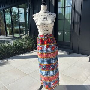 1970s Beverly Vogue California Wrap Skirt